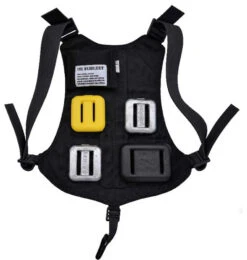 SUBLEST Baudrier Dorsal QUICKSAFE Simple Bretelles Avec 6 Poches Vides -Aqualung Plongee Boutique SUBLEST Baudrier chasse sous marine GBD6P FLUO MS 1