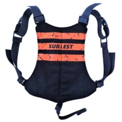 SUBLEST Baudrier Dorsal QUICKSAFE Simple Bretelles Avec 6 Poches Vides -Aqualung Plongee Boutique SUBLEST Baudrier dorsal 6 poches vides GBD6P FLUO MS